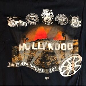 Hollywood Motion Pictures Union Teamsters Black T-Shirt sz m